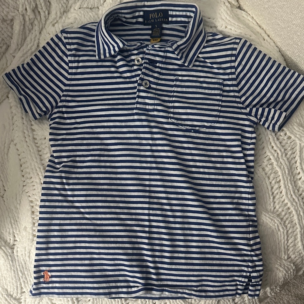 Polo by Ralph Lauren Kids Navy and White Striped Polo